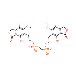 COc1c(C)c2c(c(O)c1CCO[P@](=O)(O)CC[P@@](=O)(O)OCCc1c(O)c3c(c(C)c1OC)COC3=O)C(=O)OC2 ZINC000066074877