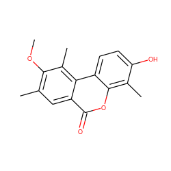 COc1c(C)cc2c(=O)oc3c(C)c(O)ccc3c2c1C ZINC000028572204