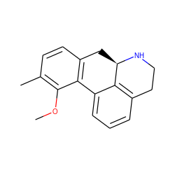 COc1c(C)ccc2c1-c1cccc3c1[C@@H](C2)NCC3 ZINC000013757607