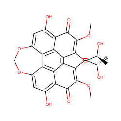 COc1c(C[C@H](C)O)c2c3c(C[C@H](C)O)c(OC)c(=O)c4c(O)cc5c(c6c(cc(O)c(c1=O)c62)OCO5)c43 ZINC000001761217