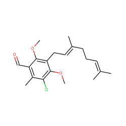 COc1c(Cl)c(C)c(C=O)c(OC)c1C/C=C(\C)CCC=C(C)C ZINC000038542997