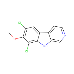 COc1c(Cl)cc2c([nH]c3cnccc32)c1Cl ZINC000100958108