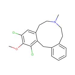 COc1c(Cl)cc2c(c1Cl)Cc1ccccc1CCN(C)CC2 ZINC000013684106