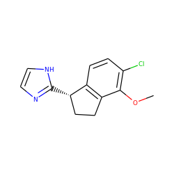 COc1c(Cl)ccc2c1CC[C@@H]2c1ncc[nH]1 ZINC000029046252