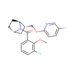 COc1c(F)cccc1C(=O)N1[C@H]2CC[C@H]1[C@H](COc1ccc(F)cn1)C2 ZINC000226037960