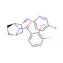 COc1c(F)cccc1C(=O)N1[C@H]2CC[C@H]1[C@H](Nc1ccc(Br)cn1)C2 ZINC000226060823