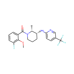 COc1c(F)cccc1C(=O)N1CCC[C@@H](Nc2ccc(C(F)(F)F)cn2)[C@H]1C ZINC000218487803