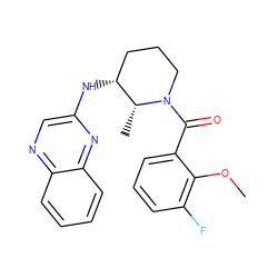 COc1c(F)cccc1C(=O)N1CCC[C@@H](Nc2cnc3ccccc3n2)[C@H]1C ZINC000225821240