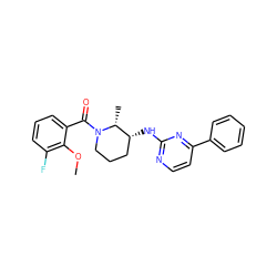 COc1c(F)cccc1C(=O)N1CCC[C@@H](Nc2nccc(-c3ccccc3)n2)[C@H]1C ZINC000225856183