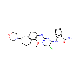 COc1c(Nc2ncc(Cl)c(N[C@H]3[C@@H](C(N)=O)[C@@H]4C=C[C@H]3C4)n2)ccc2c1CCC[C@@H](N1CCOCC1)C2 ZINC000114781054