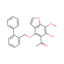 COc1c(O)c(C(C)=O)c(OCc2ccccc2-c2ccccc2)c2ccoc12 ZINC000013682276