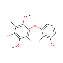 COc1c(O)c(C)c(OC)c2c1CCc1c(O)cccc1O2 ZINC000013480383