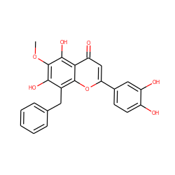 COc1c(O)c(Cc2ccccc2)c2oc(-c3ccc(O)c(O)c3)cc(=O)c2c1O ZINC000040915992