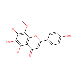 COc1c(O)c(O)c(O)c2c(=O)cc(-c3ccc(O)cc3)oc12 ZINC000040919160