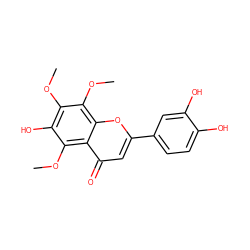 COc1c(O)c(OC)c2c(=O)cc(-c3ccc(O)c(O)c3)oc2c1OC ZINC000040915996