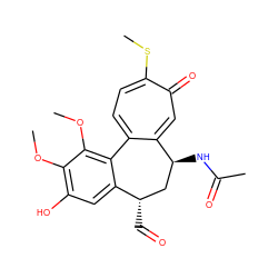 COc1c(O)cc2c(c1OC)-c1ccc(SC)c(=O)cc1[C@@H](NC(C)=O)C[C@@H]2C=O ZINC000029466503