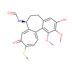 COc1c(O)cc2c(c1OC)-c1ccc(SC)c(=O)cc1[C@@H](NC=O)CC2 ZINC000001619775