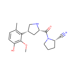 COc1c(O)ccc(C)c1[C@@H]1CN[C@H](C(=O)N2CCC[C@H]2C#N)C1 ZINC000028714261