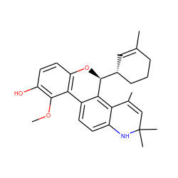 COc1c(O)ccc2c1-c1ccc3c(c1[C@H]([C@@H]1C=C(C)CCC1)O2)C(C)=CC(C)(C)N3 ZINC000029466563