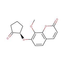 COc1c(O[C@@H]2CCCC2=O)ccc2ccc(=O)oc12 ZINC000042887724