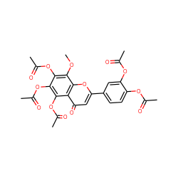 COc1c(OC(C)=O)c(OC(C)=O)c(OC(C)=O)c2c(=O)cc(-c3ccc(OC(C)=O)c(OC(C)=O)c3)oc12 ZINC000044419135