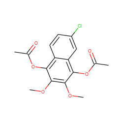 COc1c(OC)c(OC(C)=O)c2cc(Cl)ccc2c1OC(C)=O ZINC000000001630