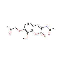 COc1c(OCC(C)=O)ccc2cc(NC(C)=O)c(=O)oc12 ZINC000013681144