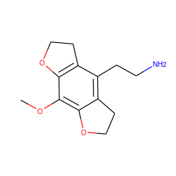 COc1c2c(c(CCN)c3c1OCC3)CCO2 ZINC000013606278