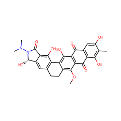 COc1c2c(c(O)c3c1C(=O)c1c(cc(O)c(C)c1O)C3=O)-c1c(cc3c(c1O)C(=O)N(N(C)C)[C@H]3O)CC2 ZINC000043059670