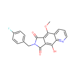 COc1c2c(c(O)c3ncccc13)C(=O)N(Cc1ccc(F)cc1)C2=O ZINC000038143457