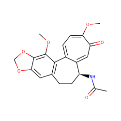 COc1c2c(cc3c1-c1ccc(OC)c(=O)cc1[C@@H](NC(C)=O)CC3)OCO2 ZINC000001584324