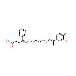 COc1cc(/C(C)=N/OCCCCO/N=C(/CCC(=O)O)c2ccccc2)ccc1C ZINC000045375227