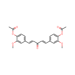 COc1cc(/C=C/C(=O)/C=C/c2ccc(OC(C)=O)c(OC)c2)ccc1OC(C)=O ZINC000034776531