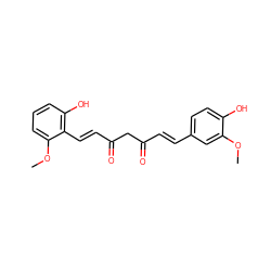 COc1cc(/C=C/C(=O)CC(=O)/C=C/c2c(O)cccc2OC)ccc1O ZINC000168317107