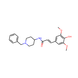 COc1cc(/C=C/C(=O)NC2CCN(Cc3ccccc3)CC2)cc(OC)c1O ZINC000653870728