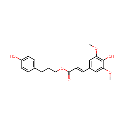 COc1cc(/C=C/C(=O)OCCCc2ccc(O)cc2)cc(OC)c1O ZINC000653901874