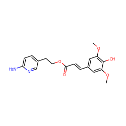 COc1cc(/C=C/C(=O)OCCc2ccc(N)nc2)cc(OC)c1O ZINC000653859697