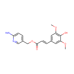 COc1cc(/C=C/C(=O)OCc2ccc(N)nc2)cc(OC)c1O ZINC000653857496