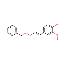 COc1cc(/C=C/C(=O)OCc2ccccc2)ccc1O ZINC000005666182