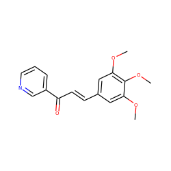 COc1cc(/C=C/C(=O)c2cccnc2)cc(OC)c1OC ZINC000004811725