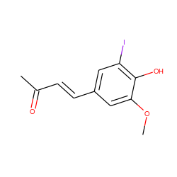 COc1cc(/C=C/C(C)=O)cc(I)c1O ZINC000036143504