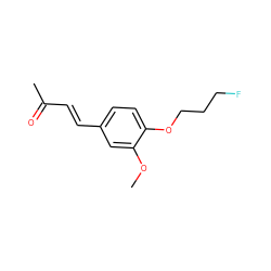 COc1cc(/C=C/C(C)=O)ccc1OCCCF ZINC000035050561