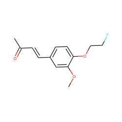 COc1cc(/C=C/C(C)=O)ccc1OCCF ZINC000035050569
