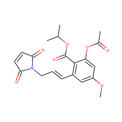 COc1cc(/C=C/CN2C(=O)C=CC2=O)c(C(=O)OC(C)C)c(OC(C)=O)c1 ZINC000299829726