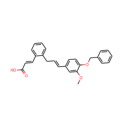COc1cc(/C=C/Cc2ccccc2/C=C/C(=O)O)ccc1OCc1ccccc1 ZINC000034230707