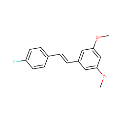 COc1cc(/C=C/c2ccc(F)cc2)cc(OC)c1 ZINC000013607299