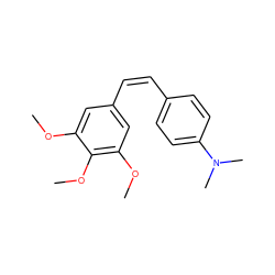 COc1cc(/C=C\c2ccc(N(C)C)cc2)cc(OC)c1OC ZINC000013823935