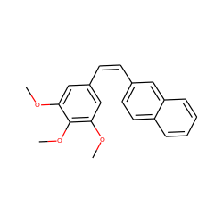 COc1cc(/C=C\c2ccc3ccccc3c2)cc(OC)c1OC ZINC000013608006
