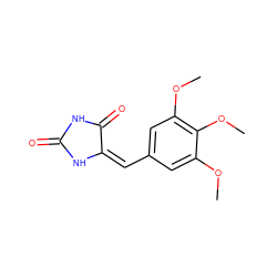 COc1cc(/C=C2/NC(=O)NC2=O)cc(OC)c1OC ZINC000000228501