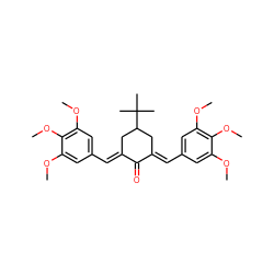 COc1cc(/C=C2\CC(C(C)(C)C)C/C(=C\c3cc(OC)c(OC)c(OC)c3)C2=O)cc(OC)c1OC ZINC000013130919